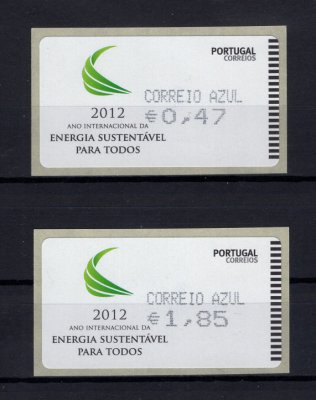 2012 - #61a (CORREIO AZUL). Ano Internacional da Energia Sustentável para Todos. Série completa AMIEL. Nova. Em boas condições.