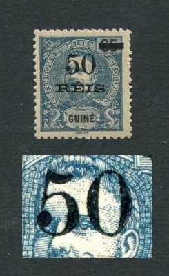 1905 - Afinsa nº 97c. D. Carlos I com sobretaxa. Selo de 50r/65r novo sem goma como emitido. TIPO III, "5" COM BANDEIRA CURTA. Em boas condições.