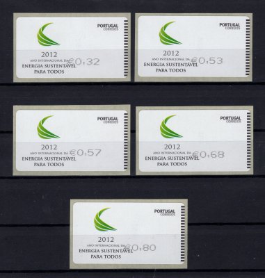 2012 - #61A. Ano Internacional da Energia Sustentável para Todos. Série completa SMD. Nova. Em boas condições.