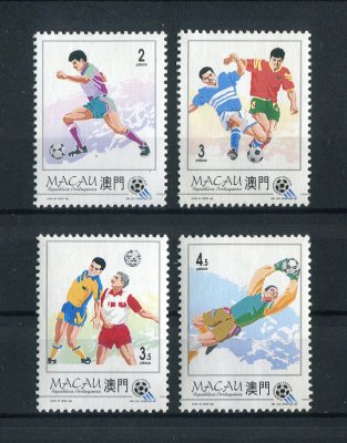 1994 - Afinsa nº 733/736. Campeonato Mundial de Futebol. Série completa nova SEM CHARNEIRA (**) e com goma original. Em boas condições.