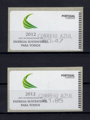 2012 - #61Aa (CORREIO AZUL). Ano Internacional da Energia Sustentável para Todos. Série completa SMD. Nova. Em boas condições.