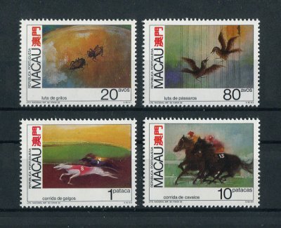 1990 - Afinsa nº 637/640. Jogos com Animais. Série completa nova SEM CHARNEIRA (**) e com goma original. Em boas condições.