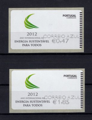 2012 - #61Ba (CORREIO AZUL). Ano Internacional da Energia Sustentável para Todos. Série completa E-POST. Nova. Em boas condições.