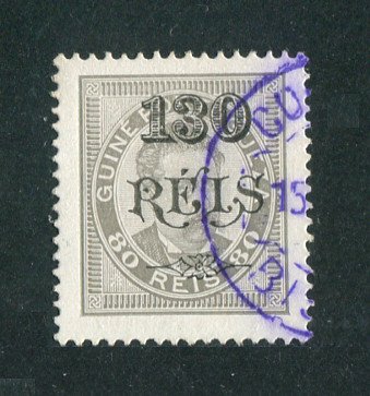 1902 - Afinsa nº 68a. D. Luis I com sobretaxa. Selo de 130r/80r USADO. Denteado 13 1/2. Em boas condições.