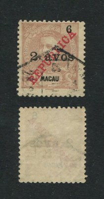 1919 - Afinsa nº 246. D. Carlos I com sobretaxa. Selo de 2a/6a USADO. Com CERTIFICADO DE PERITAGEM. Em boas condições.