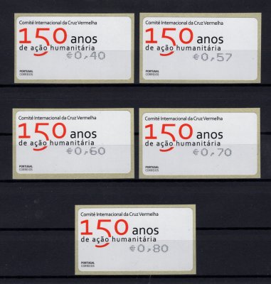 2013 - #65. 150 Anos do Comité Internacional da Cruz Vermelha. Série completa AMIEL. Nova. Em boas condições.