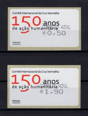 2013 - #65a (Correio Azul). 150 Anos do Comité Internacional da Cruz Vermelha. Série completa AMIEL. Nova. Em boas condições.