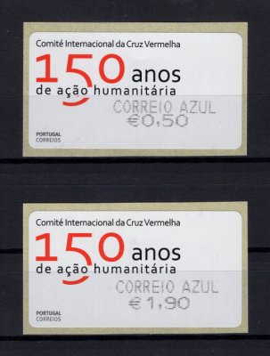 2013 - #65Aa (CORREIO AZUL). 150 Anos do Comité Internacional da Cruz Vermelha. Série completa SMD. Nova. Em boas condições.