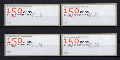 2013 - #66. 150 Anos do Comité Internacional da Cruz Vermelha. Série completa CROUZET. Nova. Em boas condições.