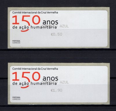 2013 - #66a (CORREIO AZUL). 150 Anos do Comité Internacional da Cruz Vermelha. Série completa CROUZET. Nova. Em boas condições.