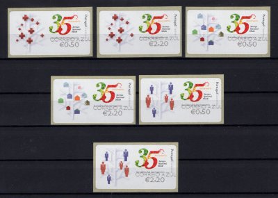 2014 - #68a (CORREIO AZUL). 35º Aniversário do Serviço Nacional de Saúde. Série completa E-POST. Nova. Em boas condições.
