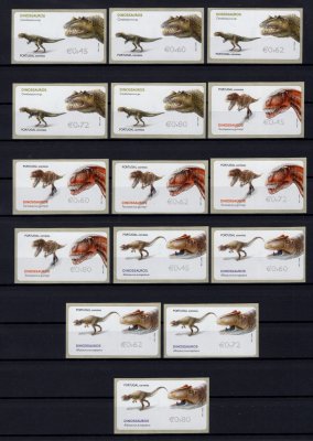 2015 - #69. Dinossauros Dinossaurios. Série completa E-POST. Nova. Em boas condições.