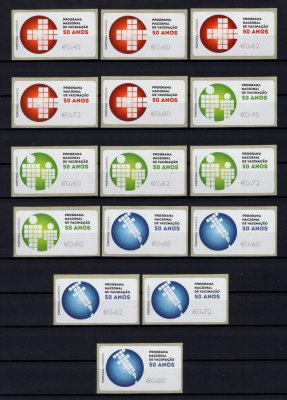 2015 - #70. Programa Nacional de Vacinação - 50 Anos. Série completa E-POST. Nova. Em boas condições.