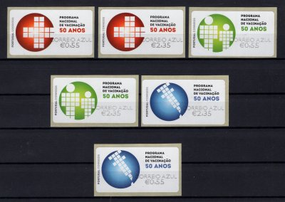 2015 - #70a (CORREIO AZUL). Programa Nacional de Vacinação - 50 Anos. Série completa E-POST. Nova. Em boas condições.