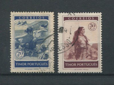 1950 - Afinsa nº 271/272. Indigenas. Série completa USADA. Em boas condições.