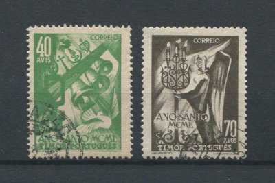 1950 - Afinsa nº 273/274. Ano Santo. Série completa USADA. Em boas condições.