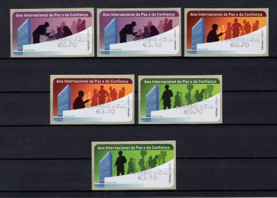 2021 - #82a (CORREIO AZUL). Ano Internacional da Paz e da Confiança. Série completa E-POST. Nova. Em boas condições.