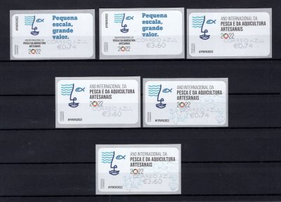 2022 - #84a (CORREIO AZUL). Ano Internacional da Pesca e da Aquicultura Artesanais. Série completa E-POST. Nova. Em boas condições.