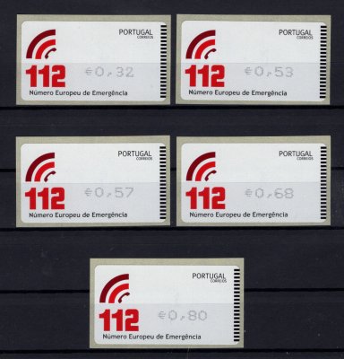 2011 - #57. "112" - Numero Europeu de Emergência. Série completa AMIEL. Nova. Em boas condições.