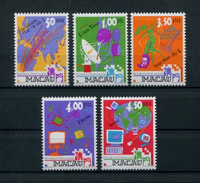 1999 - Afinsa nº 999/1003. Telecomunicações. Série completa nova SEM CHARNEIRA (**) e com goma original. ISOLADOS (ser ser em tira). Em boas condições.