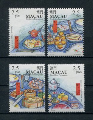 1999 - Afinsa nº1020/1023. Gastronomia e Doçaria. Série completa nova SEM CHARNEIRA (**) e com goma original. ISOLADOS (ser ser em tira). Em boas condições.