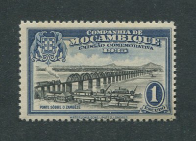 1935 - Afinsa nº 171. Inauguração da Ponte sobre o Rio Zambeze. Selo de 1$00 novo SEM CHARNEIRA (**) e com goma original. Em boas condições.