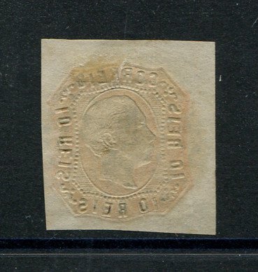 1862/4 - Afinsa nº 15. D. Luís I. EXEMPLAR DE LUXO. Selo de 10 reis usado. Boas margens. Em boas condições.