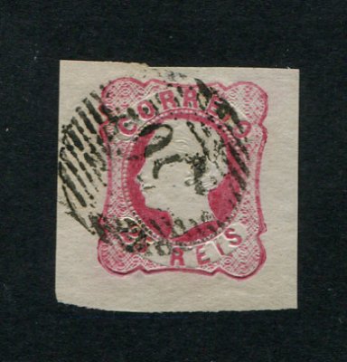 1862/4 - Afinsa nº 16. D. Luís I.Selo de 25 reis usado. Boas margens mas apresenta uma pequena transparência. Carimbo nº 56 - Braga. EXEMPLAR DE 2ª ESCOLHA.
