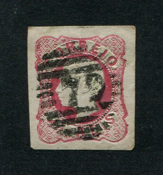 1862/4 - Afinsa nº 16. D. Luís I.Selo de 25 reis usado. Margens pequenas. Apresenta o cunho ligeiramente aberto. Carimbo nº 70 - Penafiel. EXEMPLAR DE 2ª ESCOLHA.