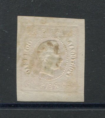 1866/7 - Afinsa nº 22. D. Luís I, fita curva. EXEMPLAR DE LUXO. Selo de 25 reis usado. Boas margens. Em boas condições.