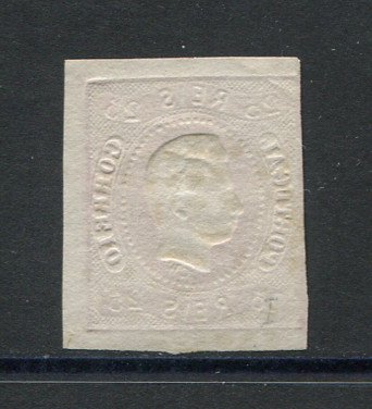 1866/7 - Afinsa nº 22. D. Luís I, fita curva. Selo de 25 reis usado. Boas margens. Em boas condições. EXEMPLAR NORMAL.