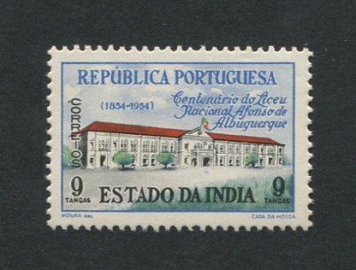 1955 - Afinsa nº 438. Afonso de Albuquerque. Selo de 9T novo, COM CHARNEIRA (*) e goma original. Em boas condições.