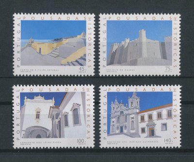 1994 - Afinsa nº 2251/2254. Pousadas Históricas. Série nova sem charneira. Goma Original. Em boas condições.
