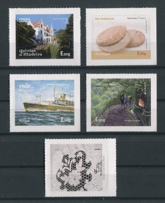 2015 - Afinsa nº 4522/4526. Madeira - SELOS AUTOADESIVOS (2º grupo). Série completa nova sem charneira. Em boas condições.