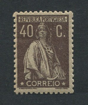1924 - Afinsa nº 283b. Ceres. Selo de 40c novo SEM CHARNEIRA (**) e com goma original. Papel PARAFINADO, denteado 12x11 1/2. Em boas condições.