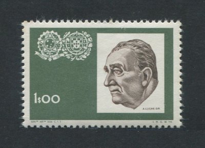 1973 - Afinsa nº 1184a. Visita do Presidente Médici. Selo de 1$00 novo SEM CHARNEIRA (**) e com goma original. SEM IMPRESSÃO DA COR PRETA. Em boas condições.