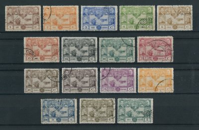 1923 - Afinsa nº 260/275. Travessia Aérea do Atlântico. Série completa USADA. Em boas condições. BAIXO CUSTO.