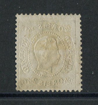 1867/70 - Afinsa nº 35. D. Luís I, fita curva denteado.Selo de 240 reis usado. Em boas condições mas com cor esbatida.