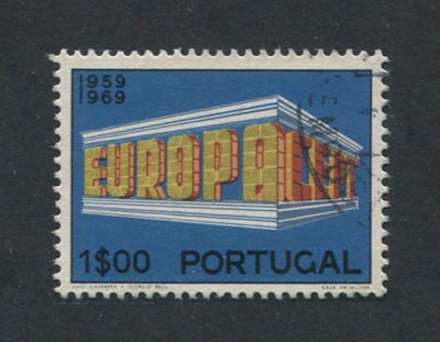 1969 - Afinsa nº 1041a. Selo de 1$00 usado. VARIEDADE "1" de "1959" e "1969" LIGADOS. Em boas condições.