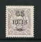 1902 - Afinsa nº 73. D. Carlos com sobretaxa. Selo de 65r/20r novo com charneira (*) e goma original. Em boas condições.