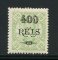 1902 - Afinsa nº 82. D. Carlos com sobretaxa. Selo de 400r/80r novo com charneira (*) e goma original. Em boas condições.