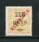 1915 - Afinsa nº 164. D. Carlos I com sobrecarga REPUBLICA. Selo de 115r/5r novo com charneira (*) e goma original. Denteado 12 1/2. Em boas condições.
