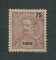 1913 - Afinsa nº 138. D. Carlos I com sobrecarga local REPUBLICA. Selo de 75r novo sem goma como emitido. Em boas condições.