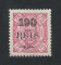 1902 - Afinsa nº 70a. D. Carlos I com sobretaxa. Selo de 130r/75r novo, COM CHARNEIRA (*) e goma original. Denteado 11 1/2, papel porcelana. Em boas condições.