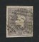1866/7 - Afinsa nº 25a. D. Luís I, fita curva.Selo de 100 reis usado. Tipo Ia. Boas margens. Apresenta um vinco. EXEMPLAR DE 2ª ESCOLHA.