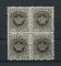 1876 - Afinsa nº 1. Tipo Coroa. Selos de 5 reis EM QUADRA. Novos sem goma. Denteado 12 1/2. Em boas condições.