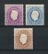 1886 - D. Luis I. Reimpressões de 1905. Série completa nova. O selo de 50r tem charneira (*) e goma original, os restantes sem goma como usual. Em boas condições.