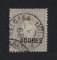 1871/76 - Afinsa nº 22. D. Luis I. Fita direita. Selo de 100 reis usado. Denteado 12 1/2. Tem o denteado ligeiramente irregular.