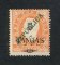 1914 - Afinsa nº 283b. D. Luis I com sobretaxa e sobrecarga local REPUBLICA. Selo de 5T/8T novo sem goma como emitido. SOBRECARGA VERDE, denteado 13 1/2. Em boas condições.