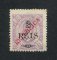 1914 - Afinsa nº 286. D. Carlos I com sobretaxa e sobrecarga local REPUBLICA. Selo de 2r/8T novo sem goma como emitido. Em boas condições.